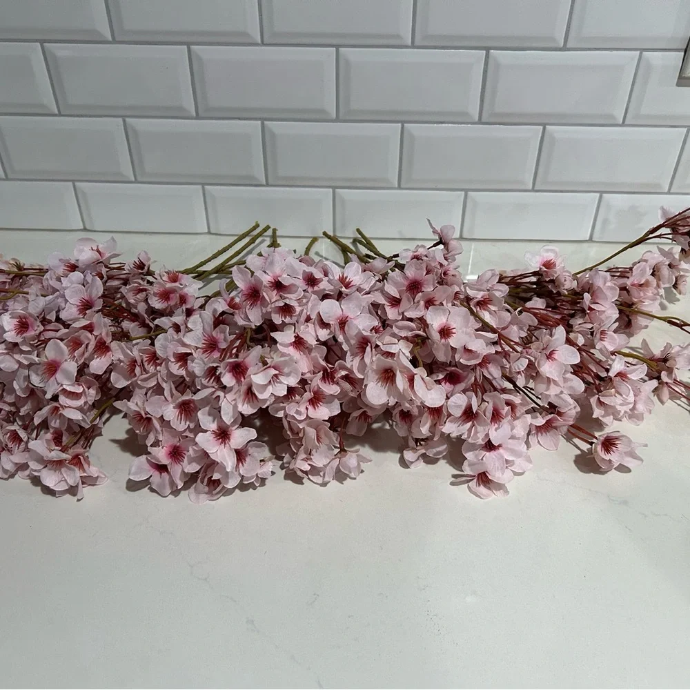 Pink Cherry Blossom Artificial Flowers (16 stems)